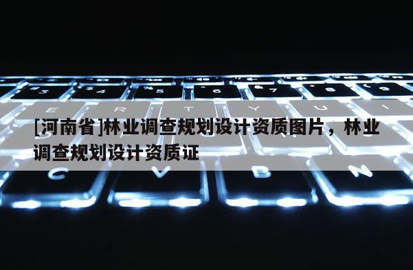 [河南省]林業調查規劃設計資質圖片，林業調查規劃設計資質證
