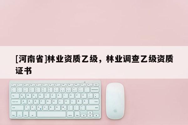 [河南省]林業資質乙級，林業調查乙級資質證書