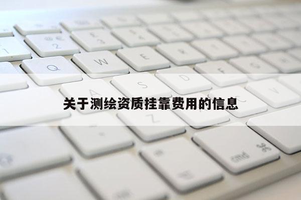 關于測繪資質 *** 費用的信息