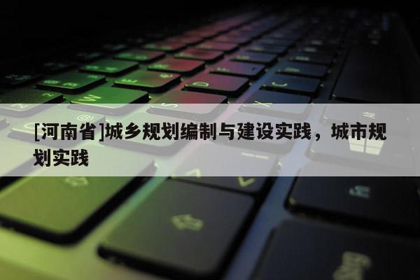 [河南省]城鄉(xiāng)規(guī)劃編制與建設(shè)實(shí)踐，城市規(guī)劃實(shí)踐