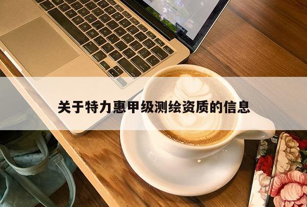 關于特力惠甲級測繪資質的信息