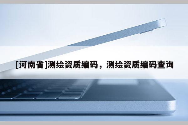 [河南省]測繪資質編碼，測繪資質編碼查詢